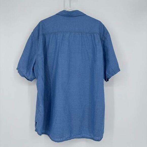 LL Bean Shirt Mens XXL Linen Blend Summer Gorpcore Lightweight Camping Hiking - Picture 8 of 10